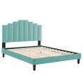 thumbnail image 3 of Modway Elise Twin Performance Velvet Platform Bed in Mint, 3 of 10