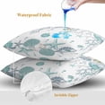 thumbnail image 4 of Turquoise Coastal Throw Pillow Covers 26x26 Inch Set of 2, Summer Beach Coral Shell Starfish Ocean Waterproof Outdoor Pillow Covers, Decorative Cushion Pillowcases for Couch, Sofa, Bed, Garden, Patio, 4 of 9