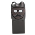 thumbnail image 2 of U Disk Cartoon Bigote Patrón USB Flash Drive Computadora Almacenamiento de Datos Memory Stick32GB Gris, 2 of 8