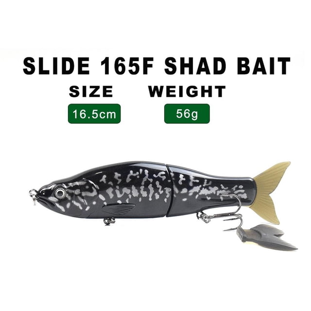 Herramientas de engranajes de señuelos artificiales de 165 cm aparejos de pesca con cebo Wobbler de 62g (estilo B) Sywqhk Para Estrenar