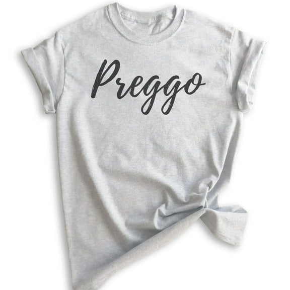 Preggo Shirt, Unisex Women's Shirt, Pregnancy Shirt, New Mom Shirt, Baby Announcement Shirt, Heather Ash, Medium
