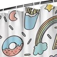 thumbnail image 3 of Colorful Fantasy Food Elements Pattern Shower Curtain 36"x72" ,Bathroom Decorative Shower Curtains Set with 12 Hooks,Modern Waterproof Washable Shower Curtain, 3 of 6