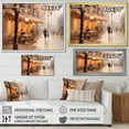 thumbnail image 4 of Designart "Impressionist Cafe In Paris With A Peachy Hue I" City Paris Canvas Wall Art, 4 of 7