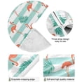 thumbnail image 2 of GZHJMY Flamingo Christmas Tree Skirt Home Decoration Large Round Christmas Tree Skirt for Holiday Party Home Christmas Day Ornaments, 35.4", 2 of 6