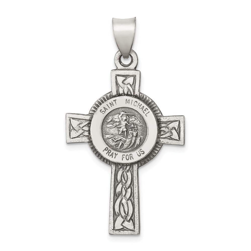 Solid 925 Sterling Silver Vintage Antiqued Recon Turquoise Cross Pendant Charm