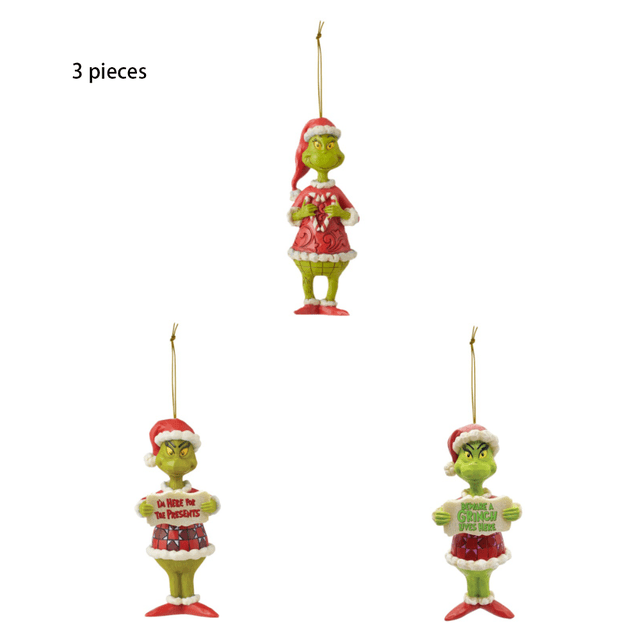 Colgante de avión con decoración navideña, colgante acrílico de dibujos animados para árbol de Navidad (estilo B), 3 uds.