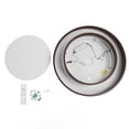 thumbnail image 2 of LED Ceiling Light Fixture Walnut Wood Grain Flush Mount Round Remote Control Light 3 Color Changeable Dining Living Bedroom, 2 of 7