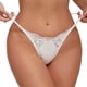 thumbnail image 1 of Gibobby Bikini elástico con algodón Pantalones G con empalme encaje con abalorio sexy para mujer, pantalones cómodos Color sólido con decoración Floral（Blanco， XS), 1 of 5
