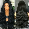 thumbnail image 4 of Lace Front Wig Human Hair,Pre Plucked with Baby Hair,Glueless Wigs Human Hair, Ombre Body Wave Lace Front wig Human Hair for Black Women,Body Wave Lace Front Hair(Black 27in/69cm)from Biweutydys, 4 of 9