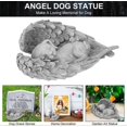 thumbnail image 2 of Pierre Commémorative pour Animaux statue en Résine Pierre Tombale Cimetière Chien Cadeau Jours Commémoratifs statue d'Ange pour Animaux de Compagnie Gris, 2 of 4