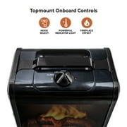 Comfort Zone Fireplace Space Heater with Realistic 3D Flame, Black