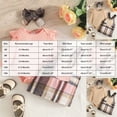 thumbnail image 4 of Baby Girl Toddler Girl 2‑Piece Ruffle Romper and Suspender Skirt Set with Headband | Long Sleeve Plaid Overall Dress Fall Winter Spring Daily Wear for Baby Girls Kaprioy Girls Clothes Fall Winter, 4 of 8