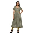 thumbnail image 1 of Moomaya Kurta Longue Tunique à Manches Courtes en Coton pour Femmes, Kurtis Imprimés avec Fente avant, 1 of 6
