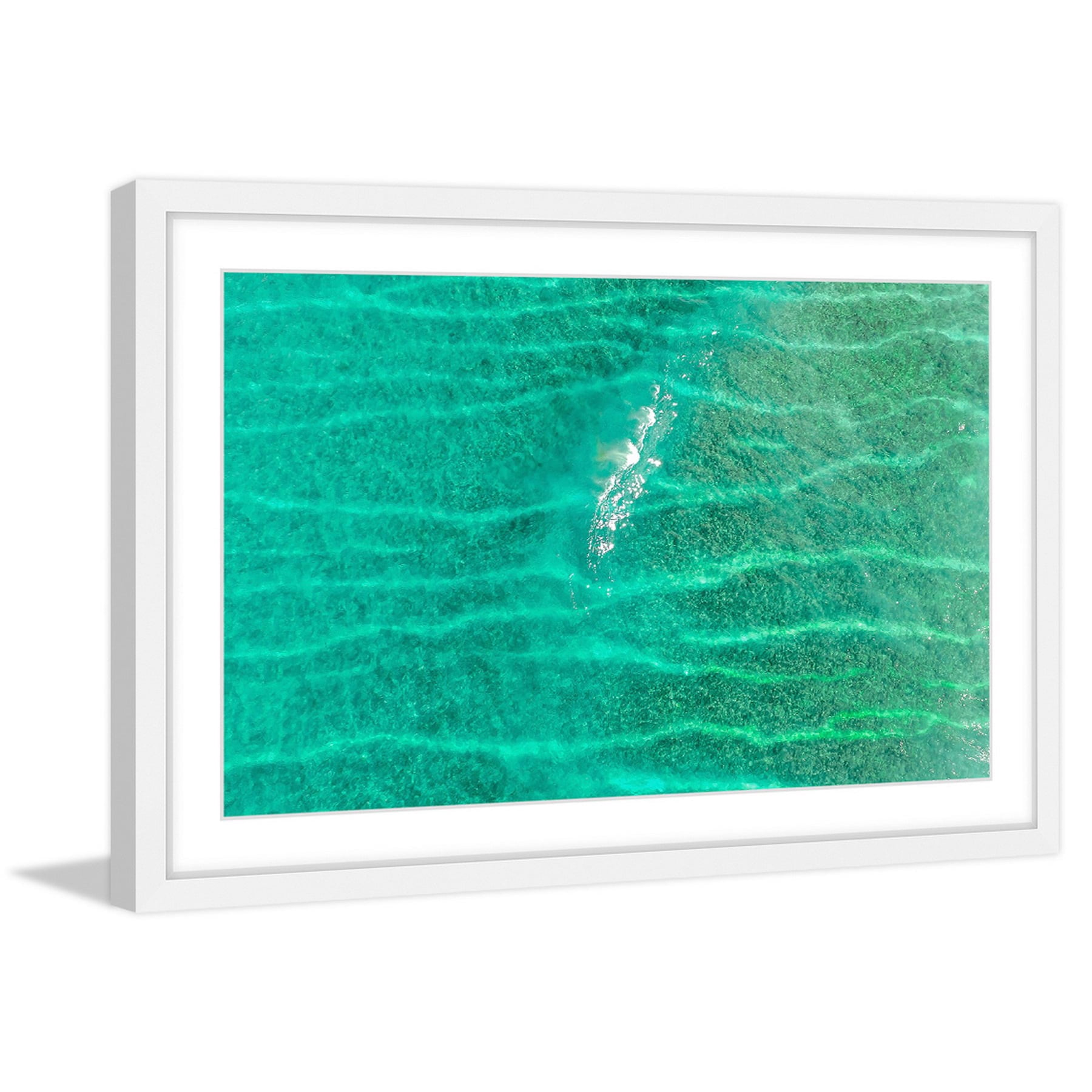 Marmont Hill "Wave Streaks" by Hassan Ishan Framed Painting Print