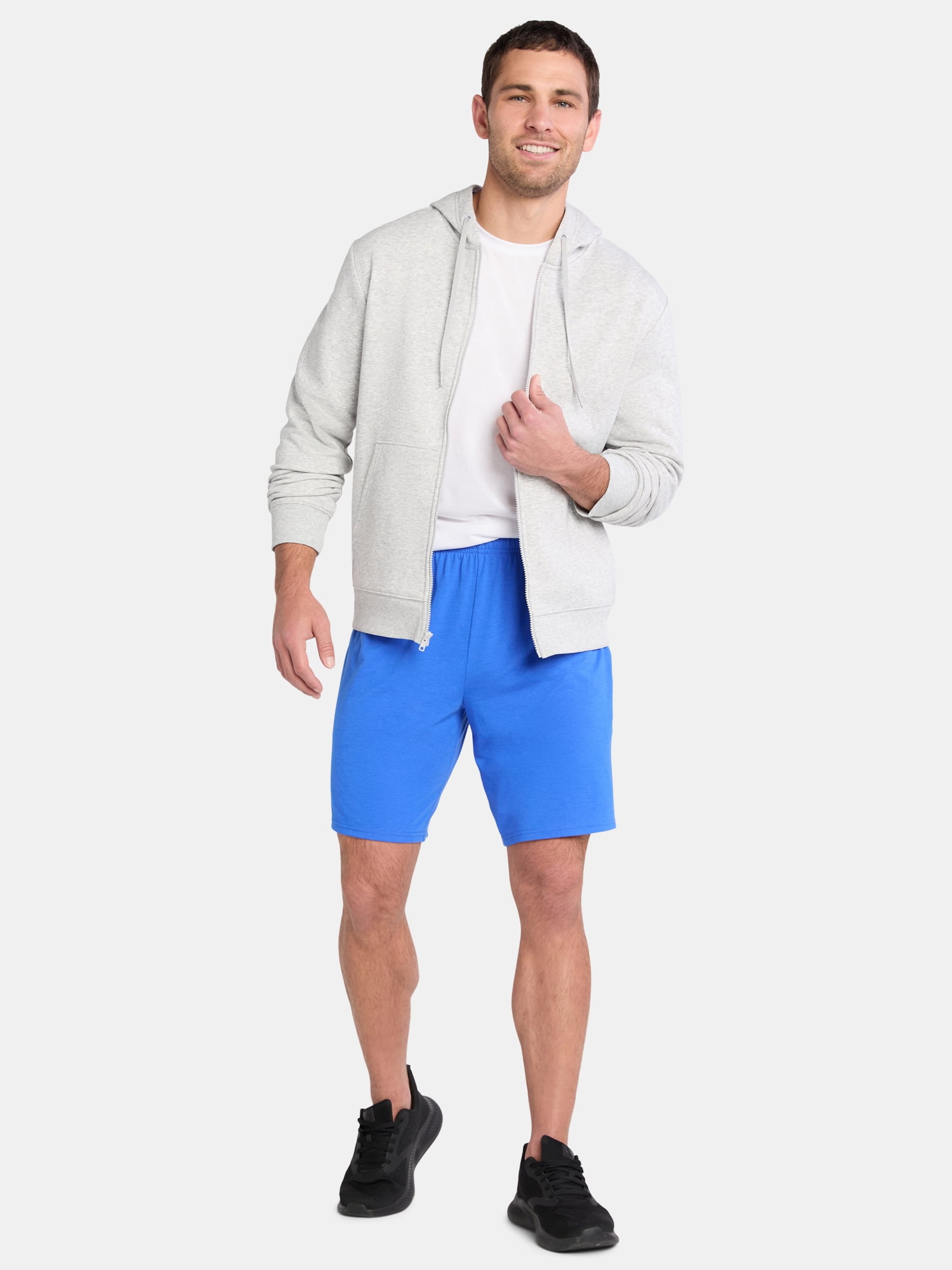 Athletic Works Men's and Big Men's Zip Up Fleece Hoodie Sweatshirt, Sizes S-5XLT