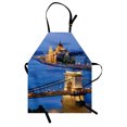 thumbnail image 1 of European Apron River of Budapest at the Evening Illuminated Bridge Hungarian Culture Heritage, Unisex Kitchen Bib Apron with Adjustable Neck for Cooking Baking Gardening, Multicolor, by Ambesonne, 1 of 3