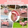 thumbnail image 5 of 12V Electric Motorcycle for Kids, 2 Seater Battery Power Ride on Motorcycle Toys with Slow Start, LED, Music, USB, 3 Wheel Electric Motorcycle for Boy Girl Birthday Gift, Pink, 5 of 7