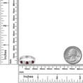 thumbnail image 6 of Gem Stone King 925 Sterling Silver Red Rhodolite Garnet and Lab Grown Diamond Wedding-Bands Ring for Women | 1.00 Cttw | Round 3.5MM | Gemstone January Birthstone | Size 5, 6 of 6
