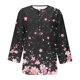 thumbnail image 5 of 3/4 Manga Casual Tops para las Mujeres Impreso Botón Camiseta Cómoda Y Suelta, Blusa de Cuello Redondo para Diario, 5 of 8