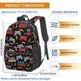 thumbnail image 3 of Game Controller Black Pattern 17" School Backpacks for Teens,Waterproof Oxford Fabric,S-Shape Padded Straps for School,Travel,Hiking,Camping, 3 of 6