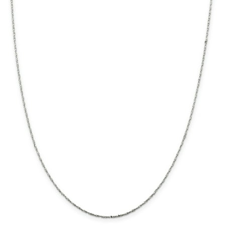 - 925 Sterling Silver 1mm Twisted Serpentine Necklace Pendant Charm Chain Gifts For Women For Her