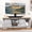 White and Oak, variant on Uforic Farmhouse TV Stand with Mount for 32-70" TVs, Media Console Cabinet with Barn Doors, Gray