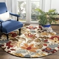 thumbnail image 2 of SAFAVIEH Blossom Lena Floral Flowers Wool Area Rug, Ivory/Multi, 8'9" x 12', 2 of 10
