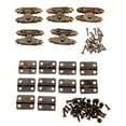 thumbnail image 1 of 15 Pcs Antique Cabinet Hinge Wooden Box Hinge Hasp Latch Furniture Hardware, 1 of 7