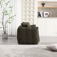 thumbnail image 5 of Dasun Soft beanbag chair with high resilience foam core for two people. Comfortable square recliner sofa for family members and friends, Olive Green, 5 of 6