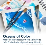 Princeton Art & Brush Co Aqua Elite Synthetic Kolinsky Sable Watercolor Brush, Long Round, 10