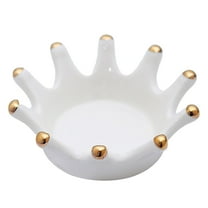 Ceramic Jewelry Ring Holder Dish Elegant Trinket Tray Organizer for Earrings Necklaces Bracelets Keys Wedding Home