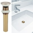 thumbnail image 2 of Desagüe de lavabo de latón de estilo Retro tipo aleta con tapón de drenaje de baño de desbordamiento, 2 of 12