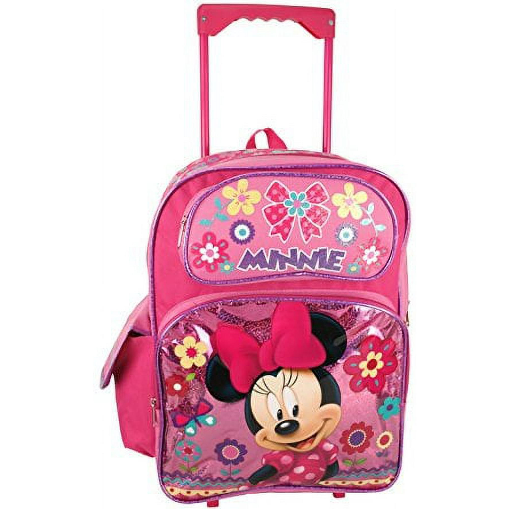 Disney Minnie Mouse Rolling Backpack Pink Backpack Walmart