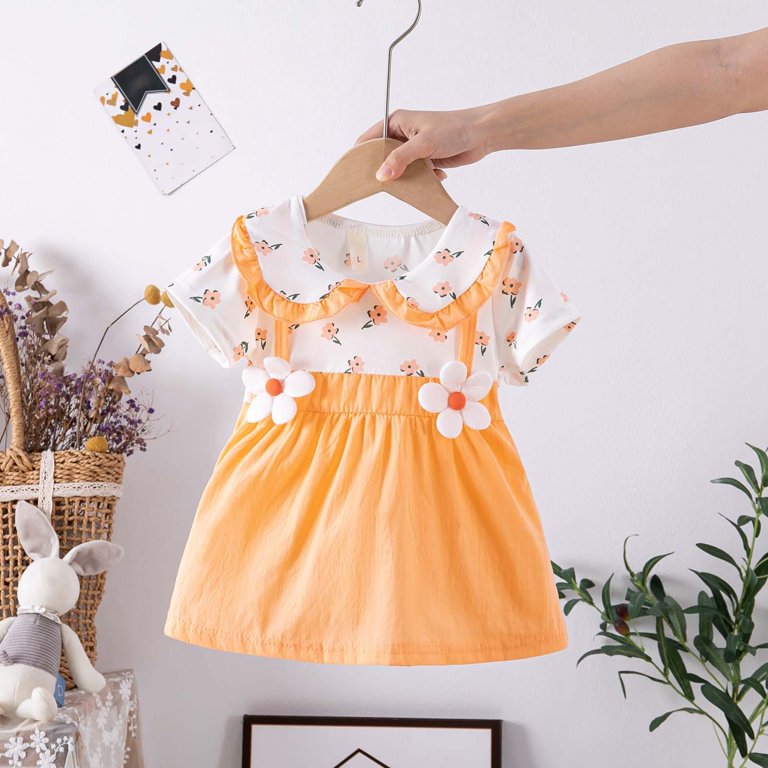 cute peter pan collar dress Cute Peter Pan Collar Party Dress,Pink/White,12M to 8T Pink / 7T