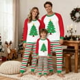 thumbnail image 6 of Busydd Family Pajamas Matching Sets Trendy Casual Print Christmas Pajamas Loungewear Round Neck Long Sleeve Tops and Pants Matching Christmas Pajamas for Family, 6 of 7