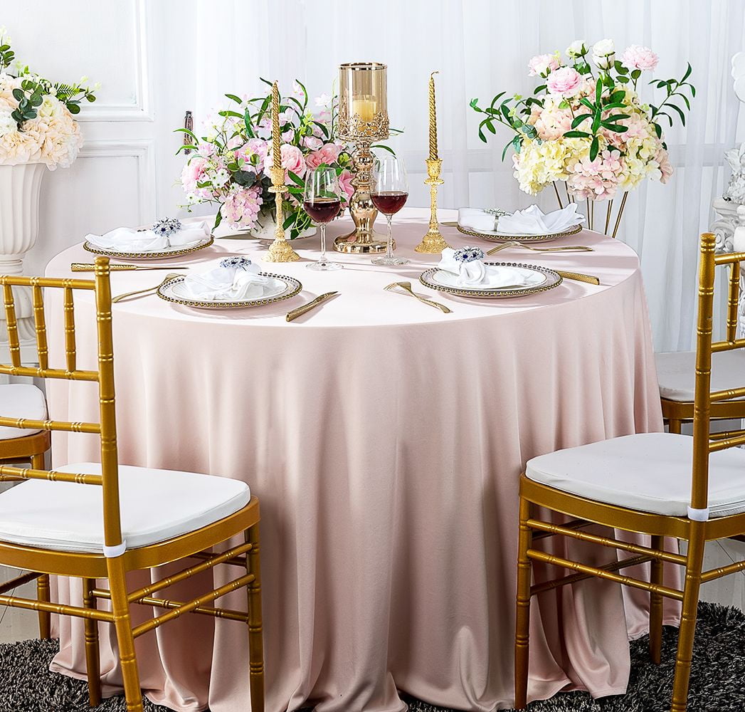Blush Pink Velvet Tablecloths wedding event styling