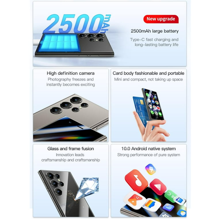 Mini Phone SOYES S24 Pro Max 4G Unlocked Stundent Smartphone Small