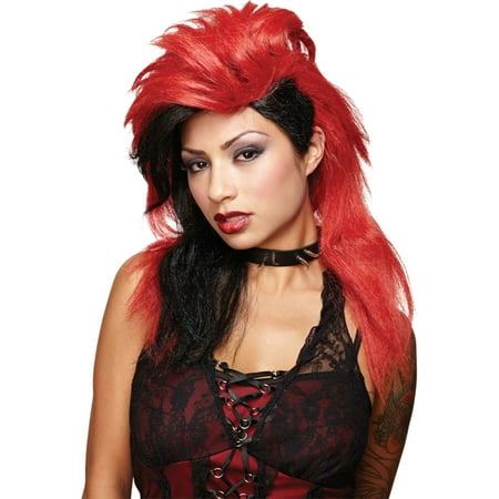 Morris Costumes Womens Wicked Desire Wig Red Black One Size, Style MR177578