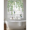 thumbnail image 5 of Spring Botanical Sheer Curtains 63 Inch Length 2 Panels Set Window Treatments, Watercolor Leaves Flowers Birds Gray Wood Rod Pocket Semi Curtains for Living Room/Bedroom/Kitchen Décor, 104"W x 63"L, 5 of 7