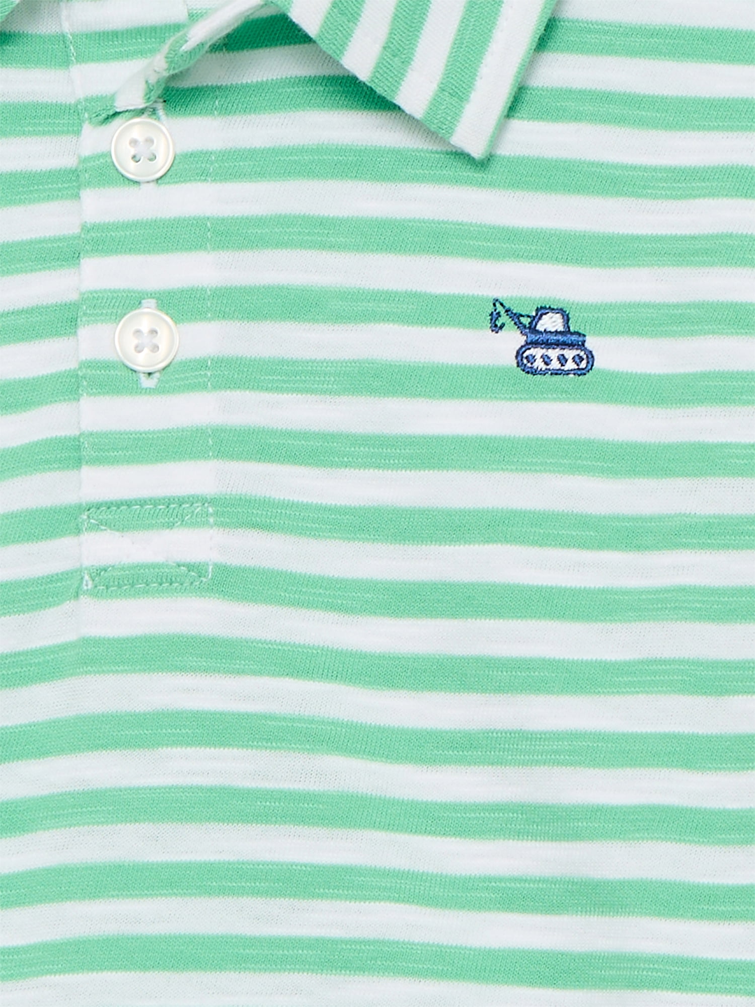 Wonder Nation Toddler Boys Striped Polo Shirt with Short Sleeves, Sizes 12M-5T