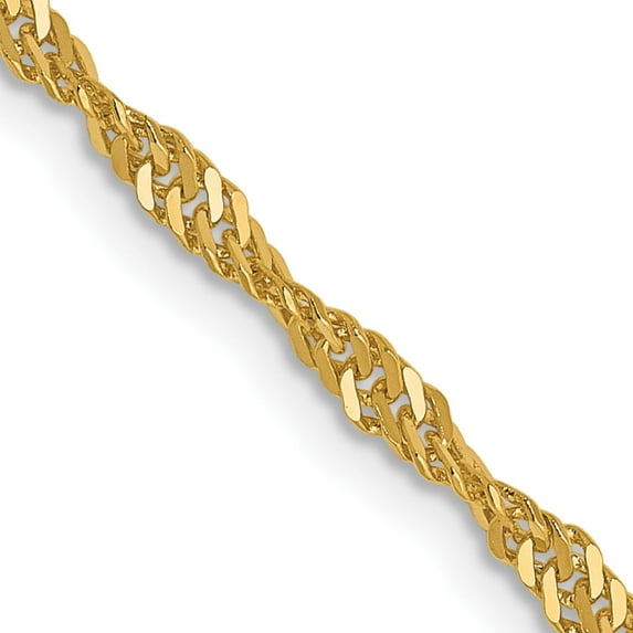 14K Yellow Gold Jbsp's 1.9mm Singapore Chain (18 X 1.9) Made In Italy 4075-18
