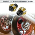 thumbnail image 2 of Protector de choque de marco de motocicleta de aleación de aluminio y plástico Unique Bargains 0.59" 2 Pcs Tono dorado 2.13" 2.56", 2 of 7
