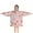 Pink, variant on Pink Cow Milk Strawberry Pattern Blanket Hoodies for Kids 6-13YR Oversize Wearable Blanket Hoodies for Boys Girls Teens