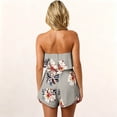 thumbnail image 4 of Women Summer Casual Strapless Romper Sleeveless Off Shoulder Short Jumpsuits 2026 Casual Beach Short Tube Top(Grey,M), 4 of 4