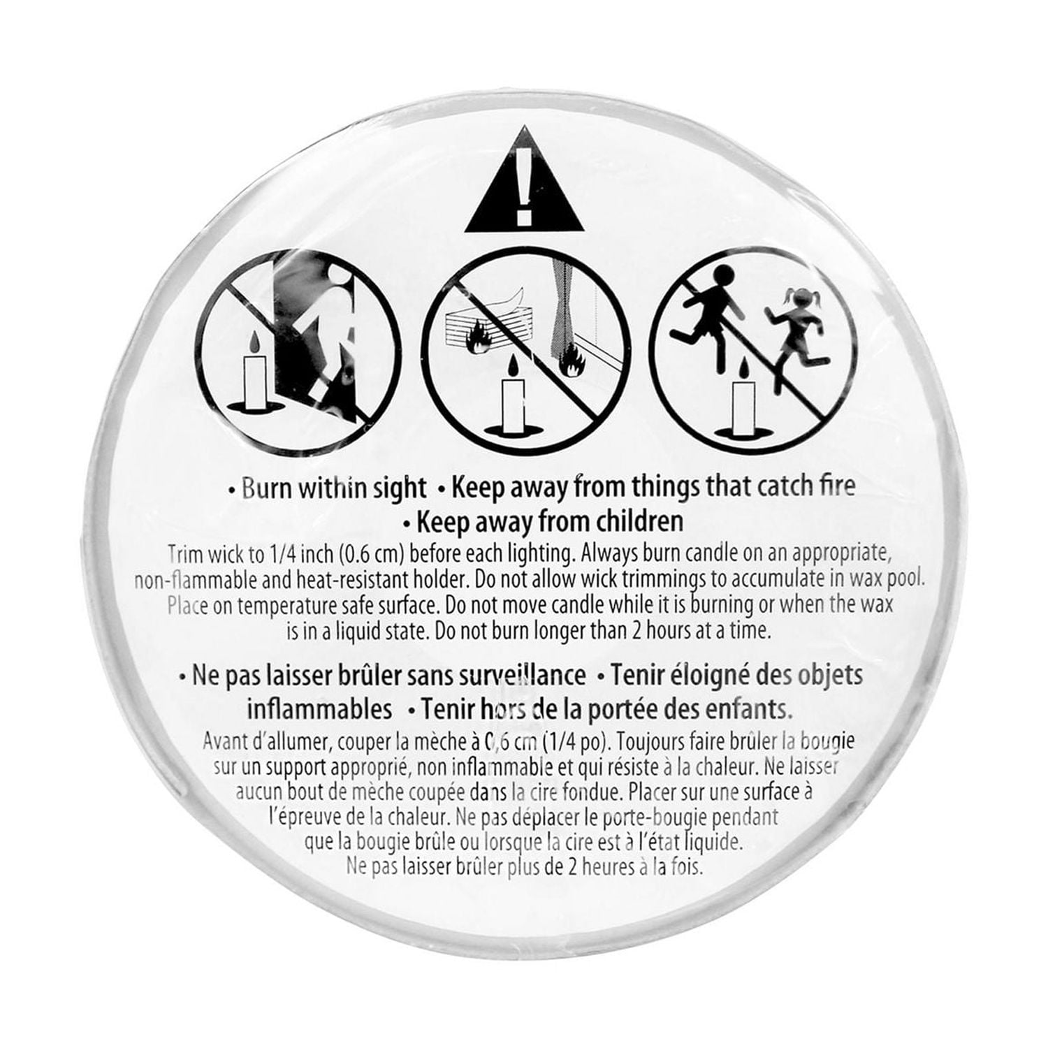 Mainstays 4" bougie pilier blanc, non parfumé 2.8"Dia x 4"H