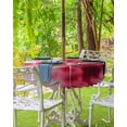 thumbnail image 3 of Fsddascl Red Rose Fantasy Outdoor Tablecloth - 60 Inch Round Dining Table Cover, Elegance Floral Romantic Reflection Waterproof Outdoor Table Cloth with Umbrella Hole & Zipper for Picnic/Patio/Party, 3 of 7