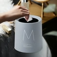 thumbnail image 2 of Small Trash Can with Lid, Mini Trash Can for Bathroom, Office and Bedroom, Small Bathroom Garbage Can with Swing Top, Compact Waste Basket for Desk, Dorm & Home, Gray - Xuniizn, 2 of 7