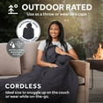 thumbnail image 4 of Sunbeam On-The-Go Outdoor Throw Charcoal Nylon Microplush, 4 Heat Settings, Cordless Heated Blanket, 50" x 60", 4 of 11
