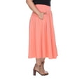 thumbnail image 2 of White Mark Women's Plus 'Tasmin' Flare Midi Skirts, 2 of 5
