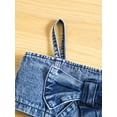 thumbnail image 4 of Bagilaanoe 2pcs Toddler Baby Girl Short Pants Set Sleeveless Denim Camisole Tops + Skirt Shorts 1T 2T 3T 4T 5T 6T Kids Casual Summer Outfits, 4 of 9